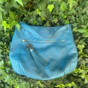 Michael Kors Teal Leather Shoulder Bag